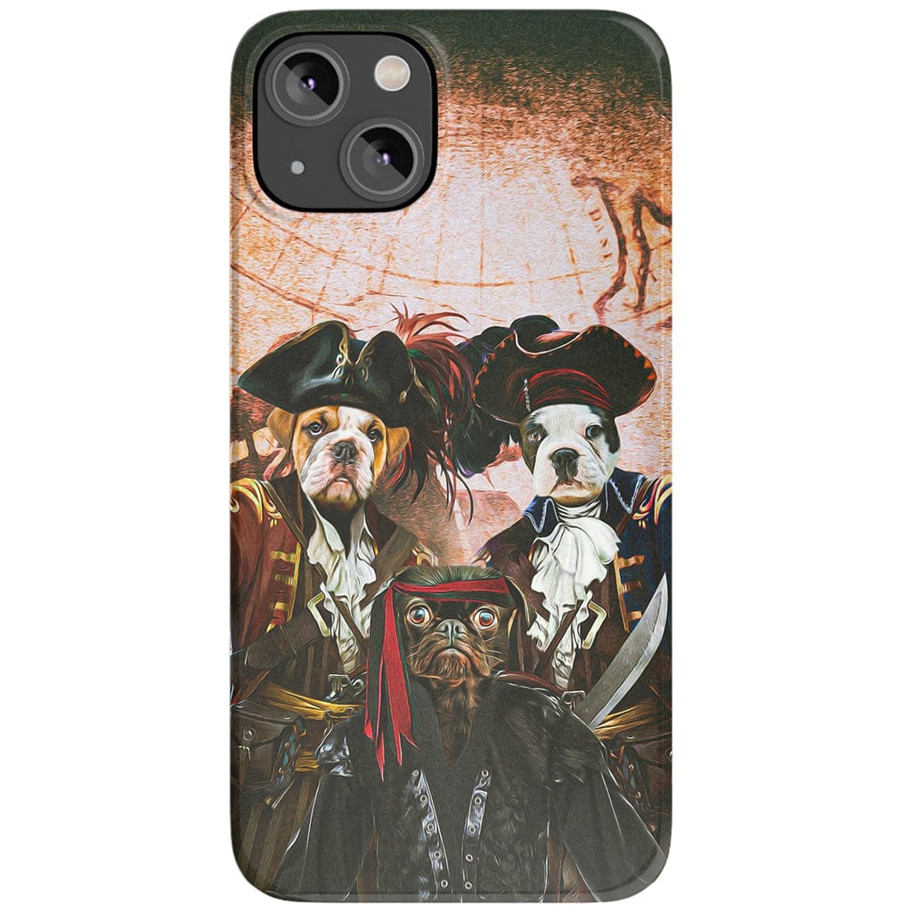 &#39;Los Piratas&#39; Funda personalizada para teléfono con 3 mascotas