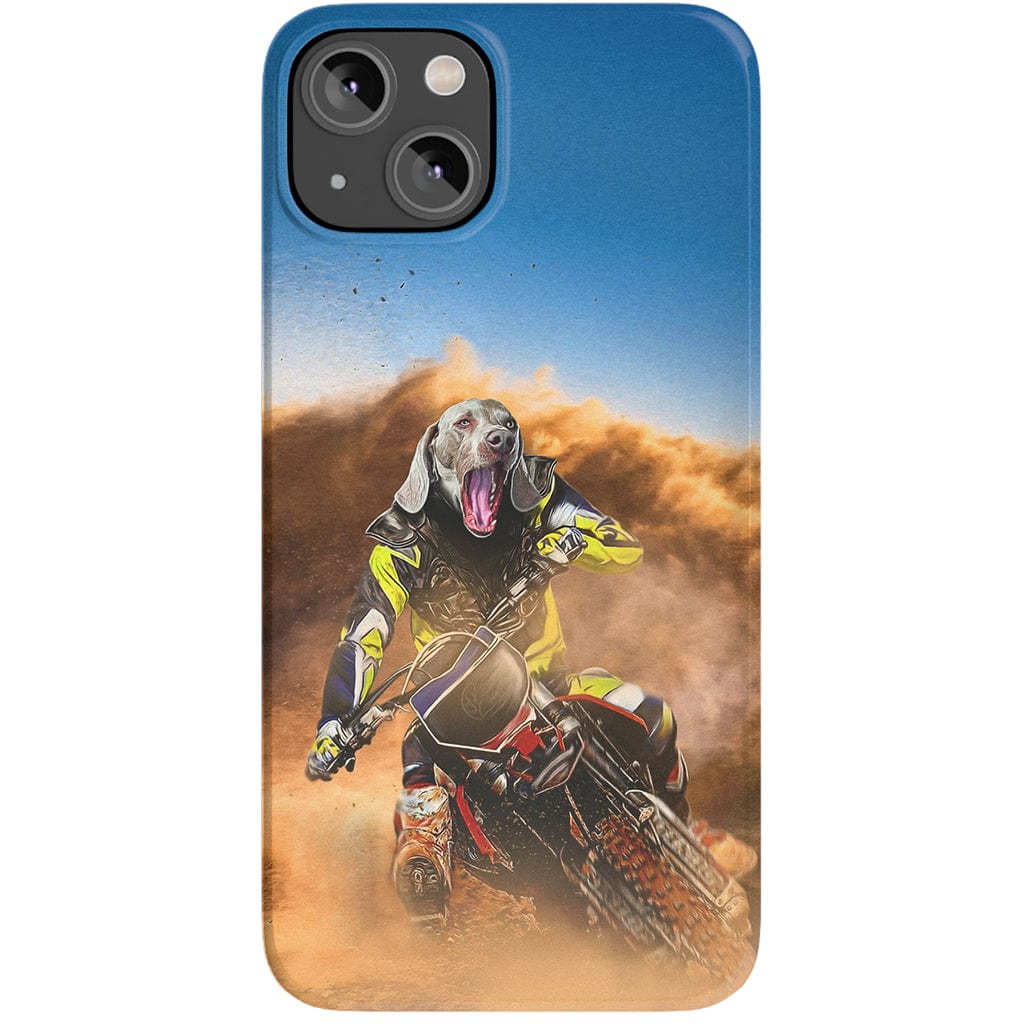 Funda para móvil personalizada &#39;El piloto de motocross&#39;