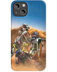 Funda personalizada para teléfono con 3 mascotas 'The Motocross Riders'