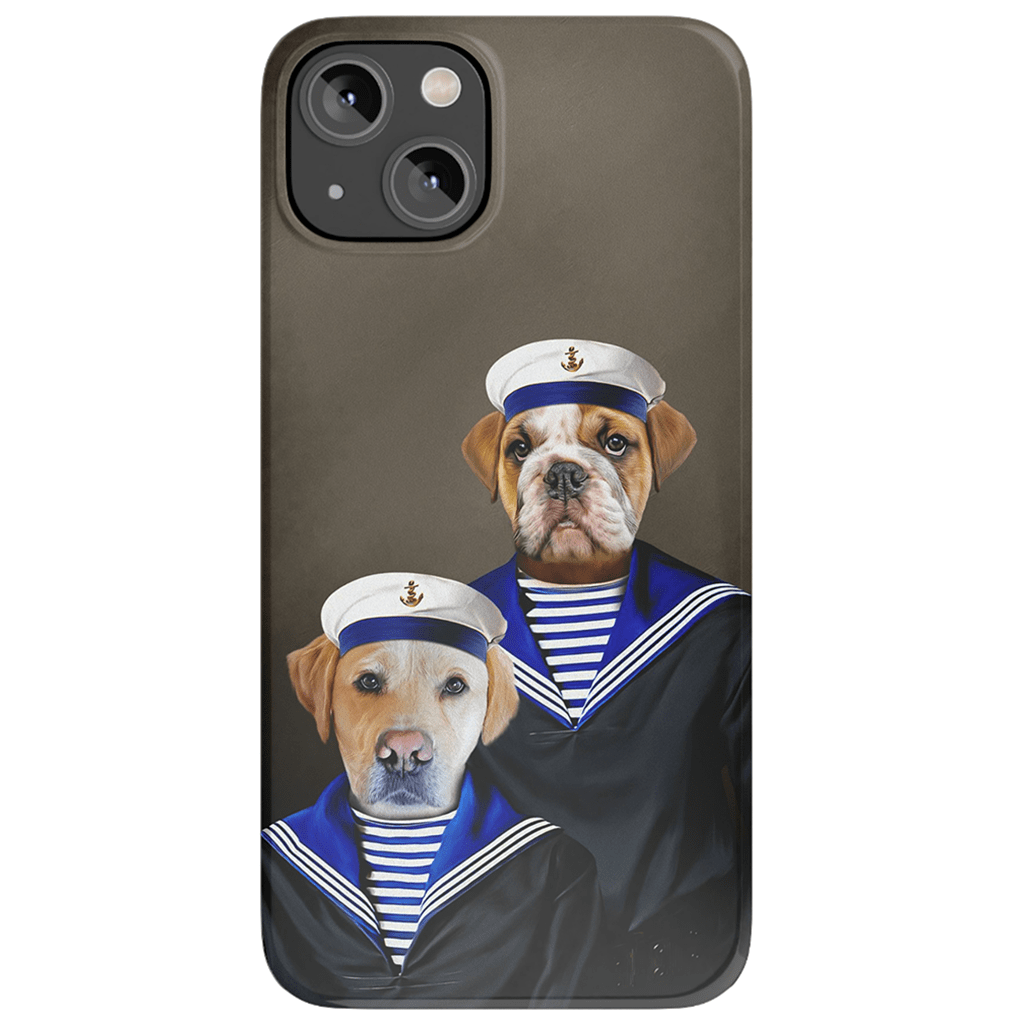 Funda personalizada para teléfono con 2 mascotas &#39;The Sailors&#39;