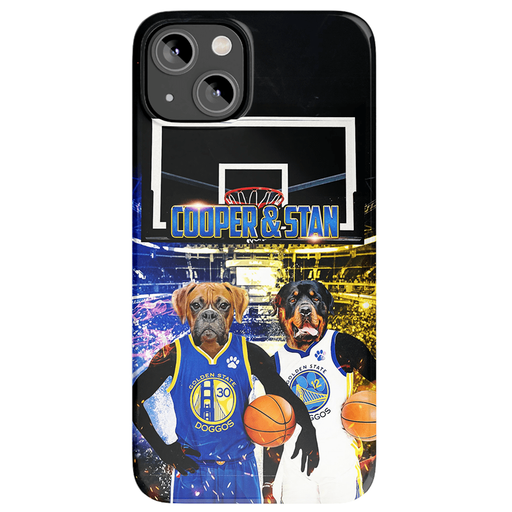 Funda personalizada para teléfono con 2 mascotas &#39;Golden State Doggos&#39;