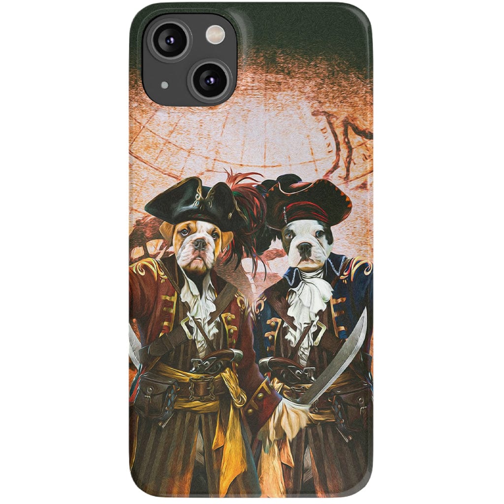 Funda personalizada para teléfono con 2 mascotas &#39;Los Piratas&#39;