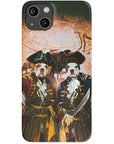 Funda personalizada para teléfono con 2 mascotas 'Los Piratas'