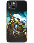 Funda personalizada para teléfono con 2 mascotas 'Teenage Mutant Ninja Doggos'