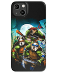 Funda personalizada para teléfono con 3 mascotas 'Teenage Mutant Ninja Doggos'