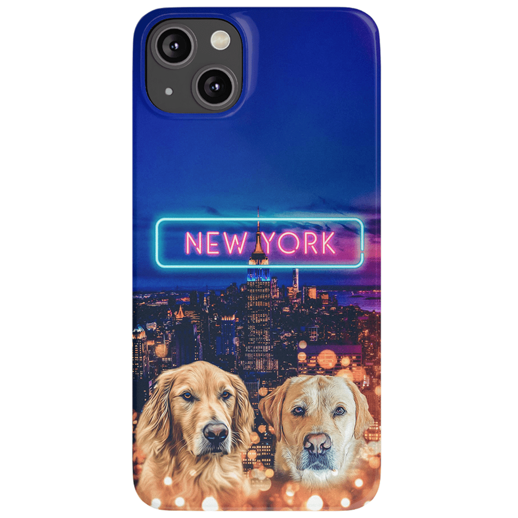 Funda personalizada para teléfono con 2 mascotas &#39;Doggos of New York&#39;