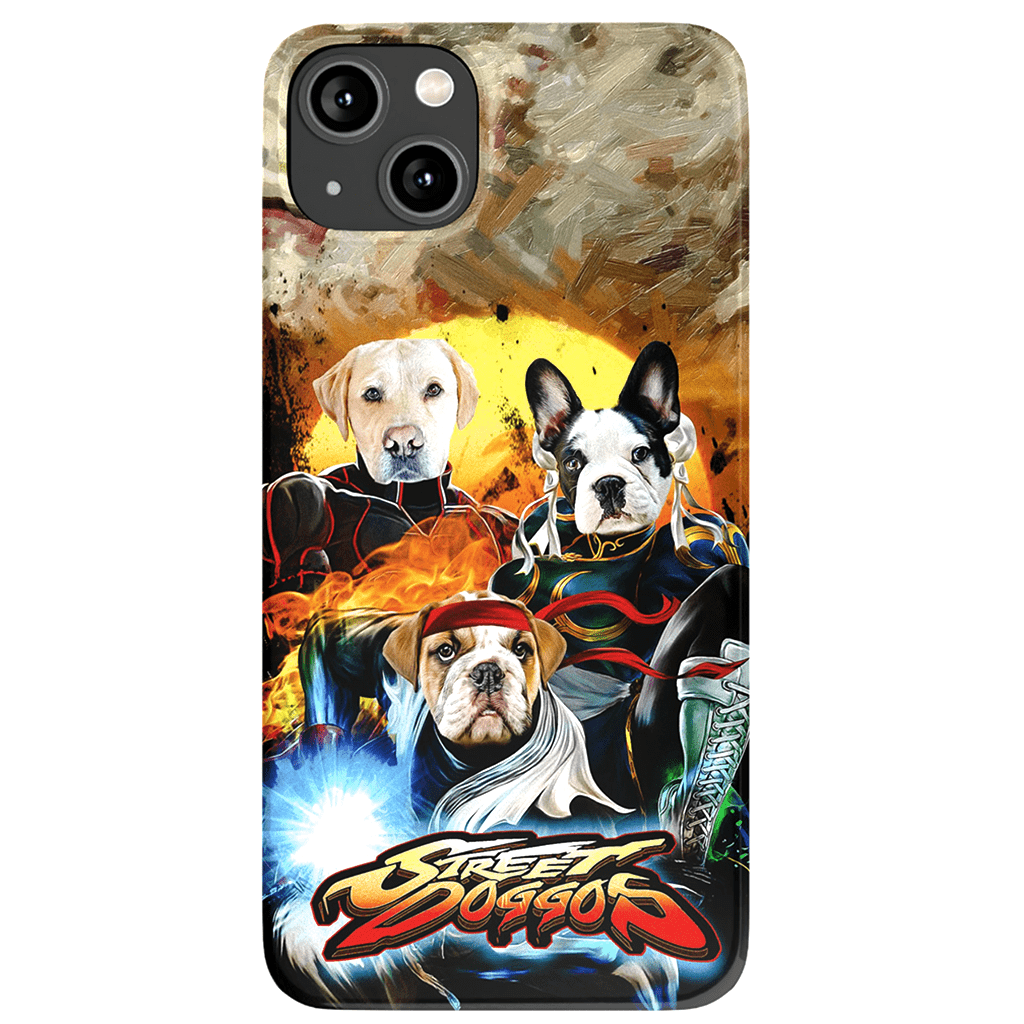 &#39;Street Doggos&#39; Funda personalizada para teléfono con 3 mascotas