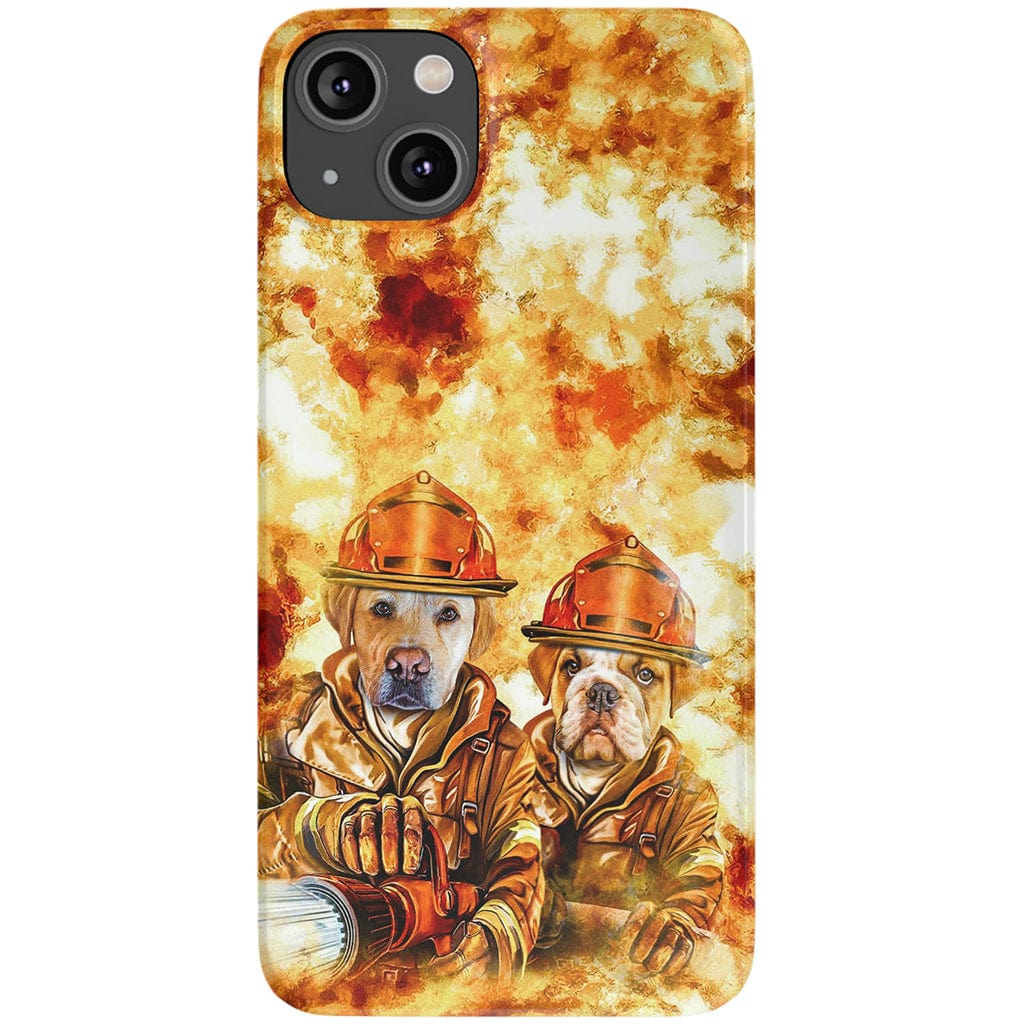 Funda personalizada para teléfono con 2 mascotas &#39;Los Bomberos&#39;