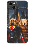 Funda personalizada para teléfono con 2 mascotas 'Superdog &amp; Aquadog'