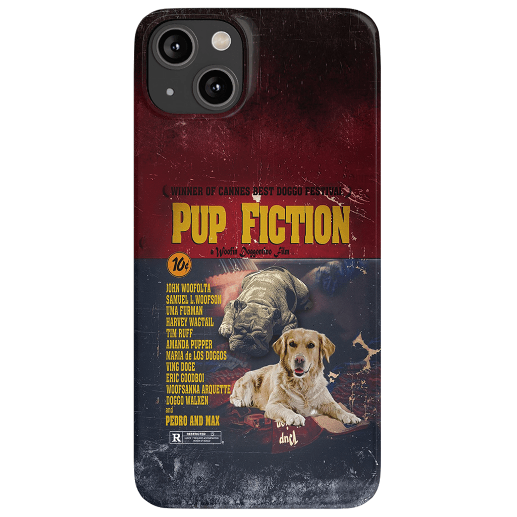 Funda personalizada para teléfono con 2 mascotas &#39;Pup Fiction&#39;