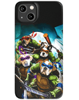 Funda personalizada para teléfono con 4 mascotas 'Teenage Mutant Ninja Doggos'