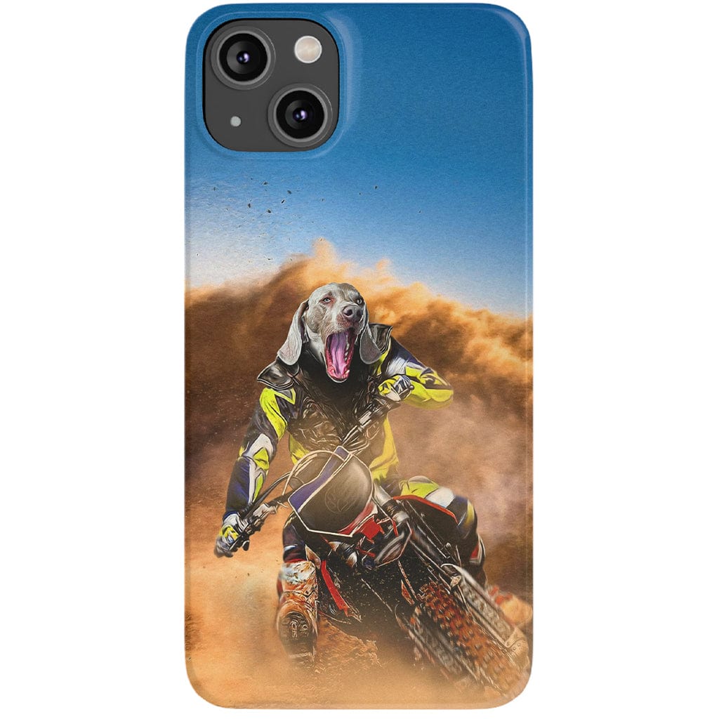 Funda para móvil personalizada &#39;El piloto de motocross&#39;