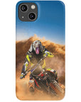 Funda para móvil personalizada 'El piloto de motocross'