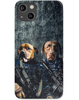 Funda personalizada para teléfono con 2 mascotas 'The Navy Veterans'