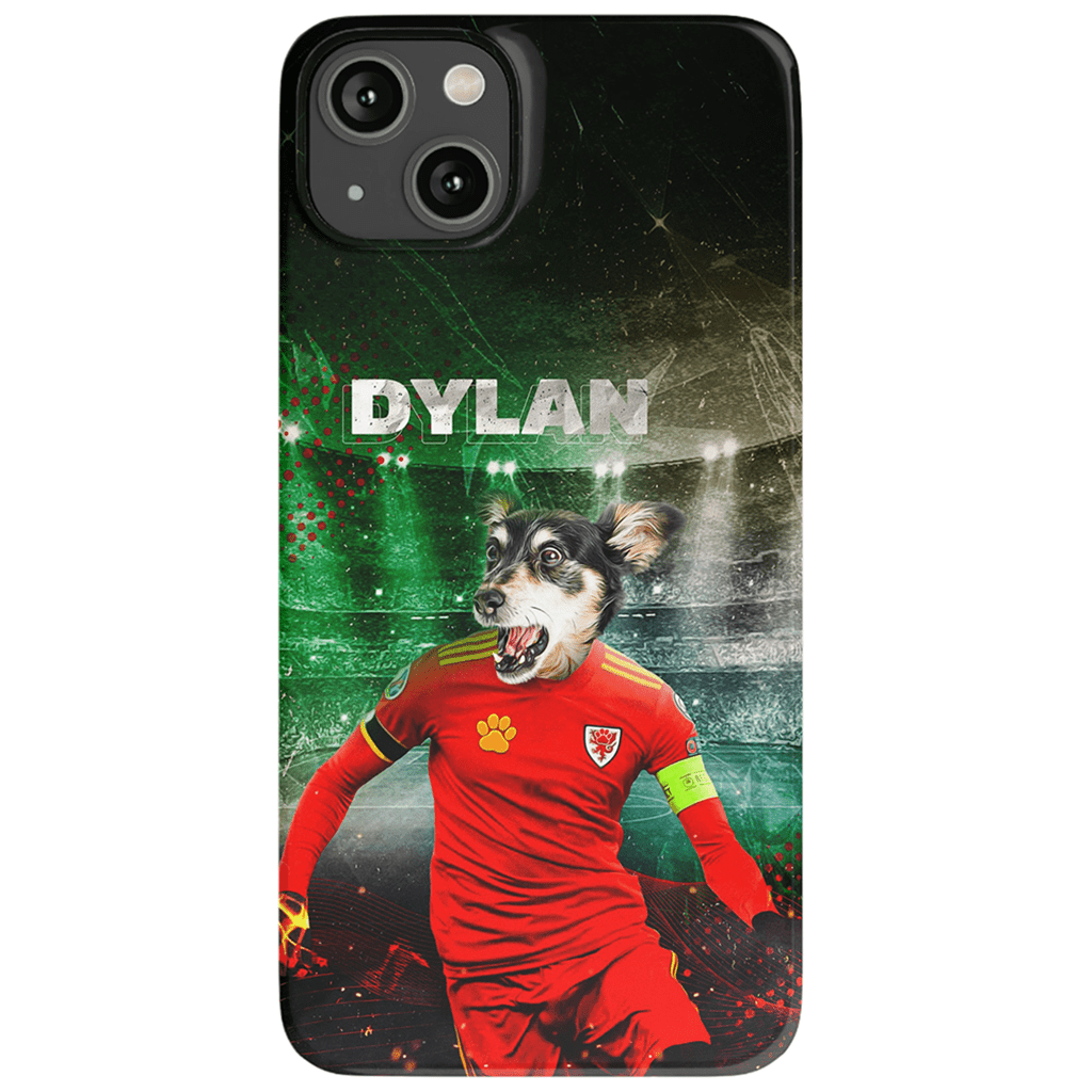 Funda para teléfono personalizada &#39;Wales Doggos Soccer&#39;