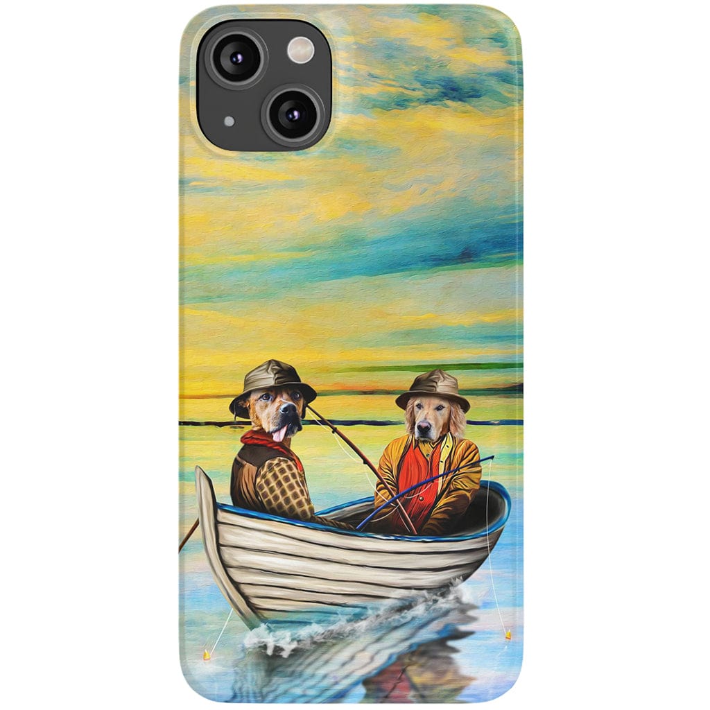 &#39;Los Pescadores&#39; Funda personalizada para teléfono con 2 mascotas