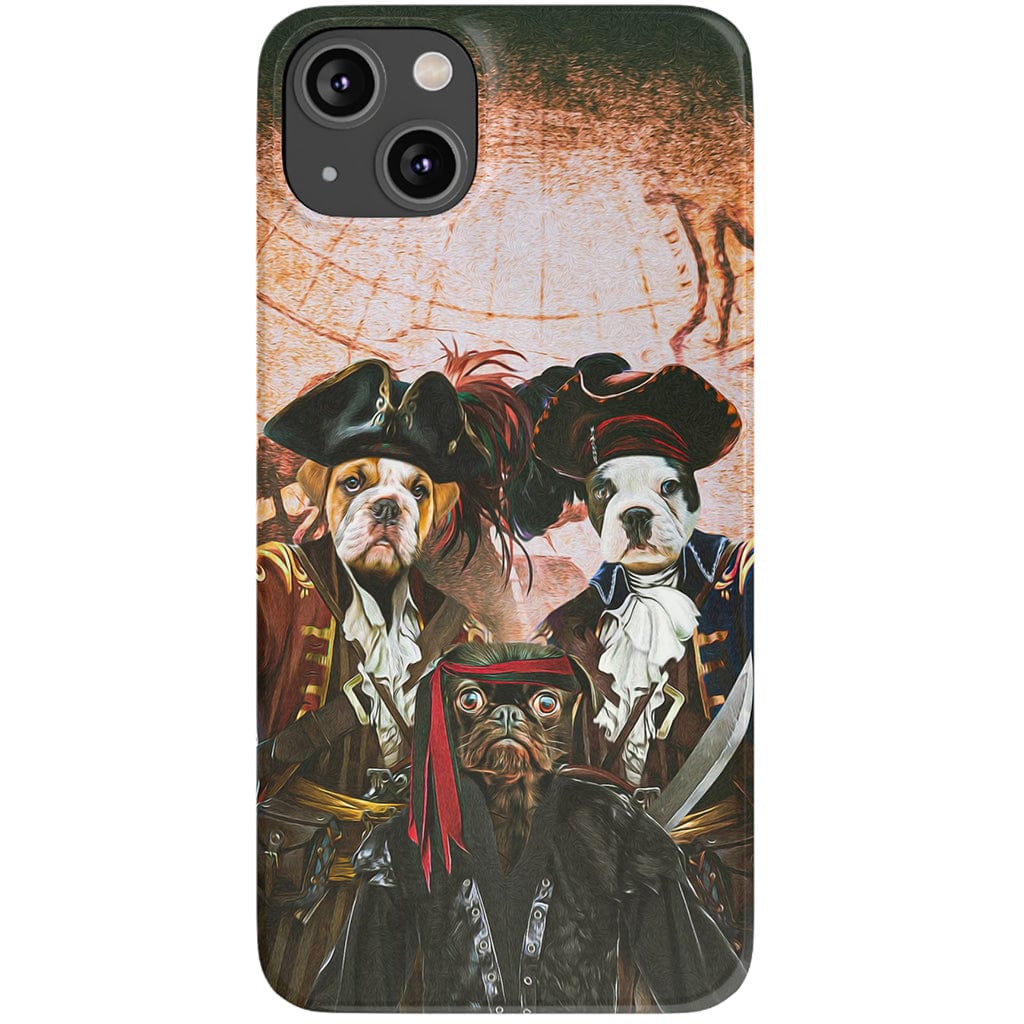 &#39;Los Piratas&#39; Funda personalizada para teléfono con 3 mascotas