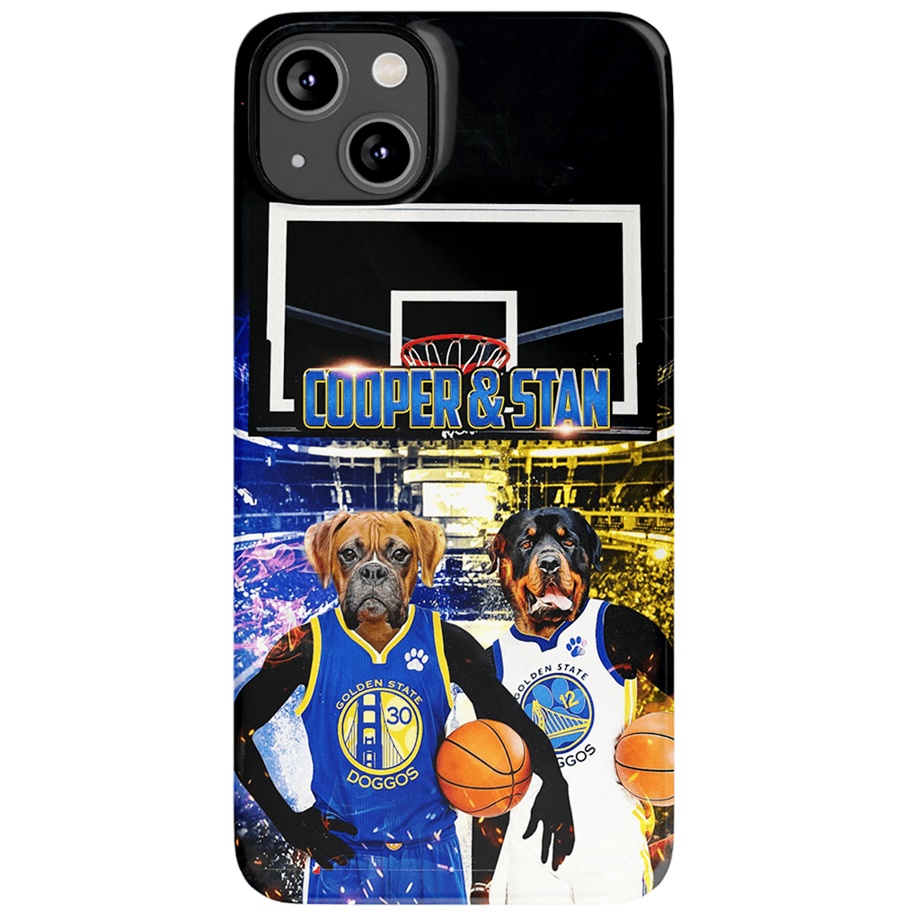 Funda personalizada para teléfono con 2 mascotas &#39;Golden State Doggos&#39;