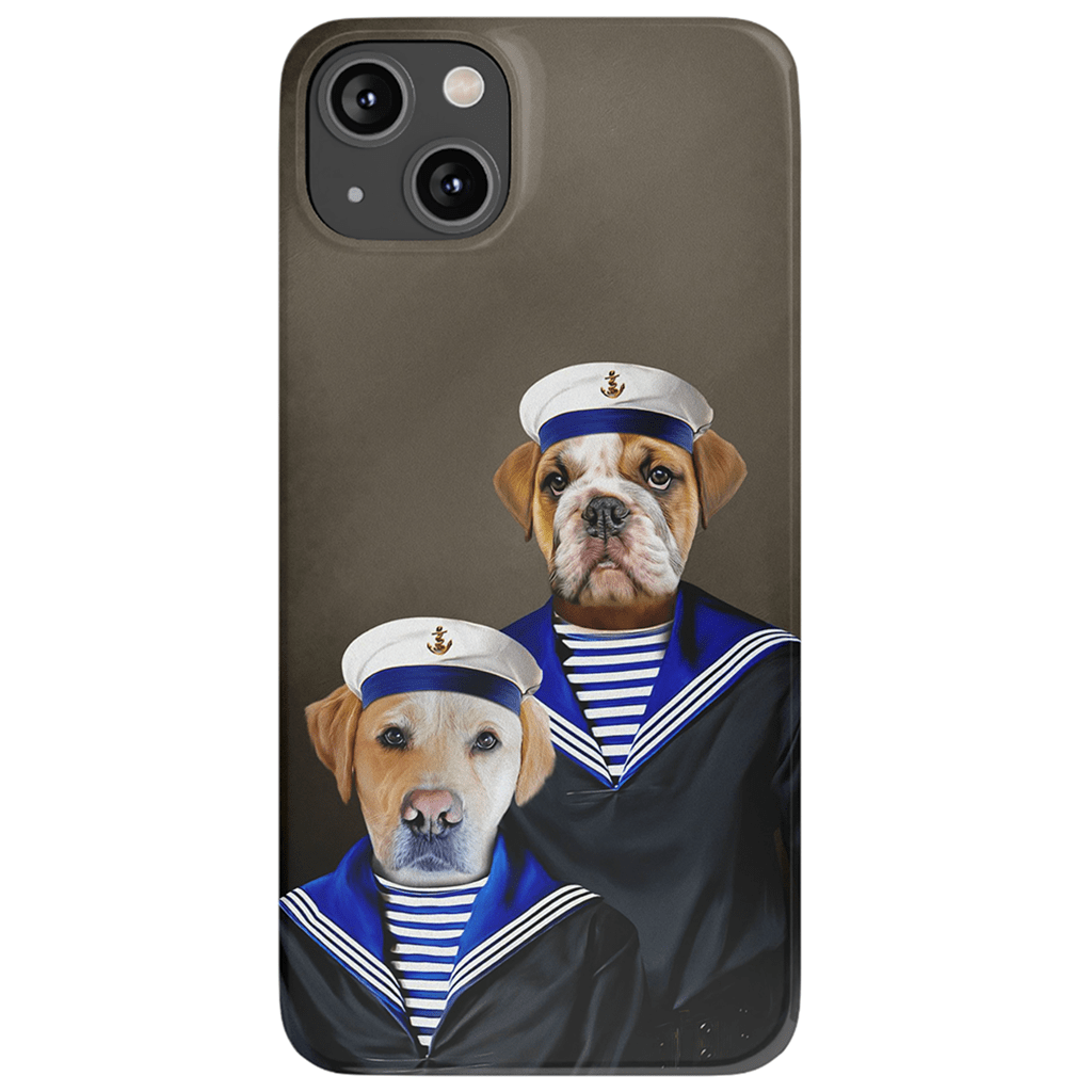 Funda personalizada para teléfono con 2 mascotas &#39;The Sailors&#39;