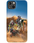 Funda personalizada para teléfono con 2 mascotas 'The Motocross Riders'