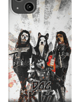 Funda personalizada para teléfono con 4 mascotas 'Kiss Doggos'