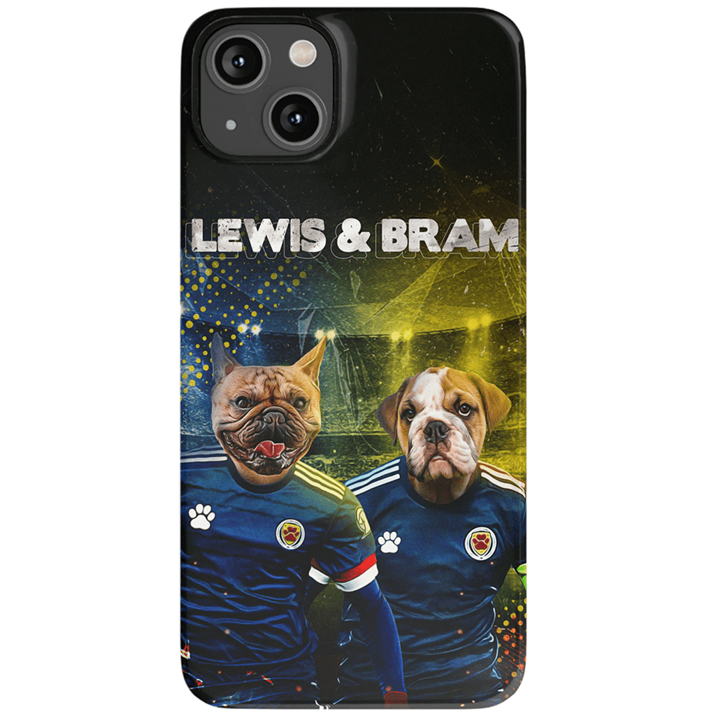 Funda personalizada para teléfono con 2 mascotas &#39;Scotland Doggos&#39;