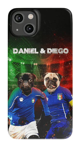 &#39;Italy Doggos&#39; Funda personalizada para teléfono con 2 mascotas