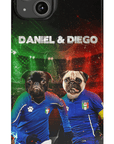 'Italy Doggos' Funda personalizada para teléfono con 2 mascotas