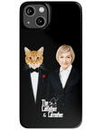 Funda para teléfono personalizada 'El padre gato y la madre gato'