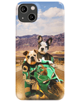 Funda personalizada para teléfono con 2 mascotas 'Kawadawgi Riders'