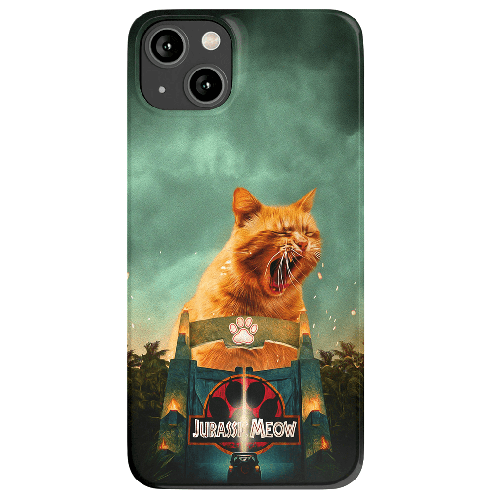 Funda para móvil personalizada &#39;Jurassic Meow&#39;