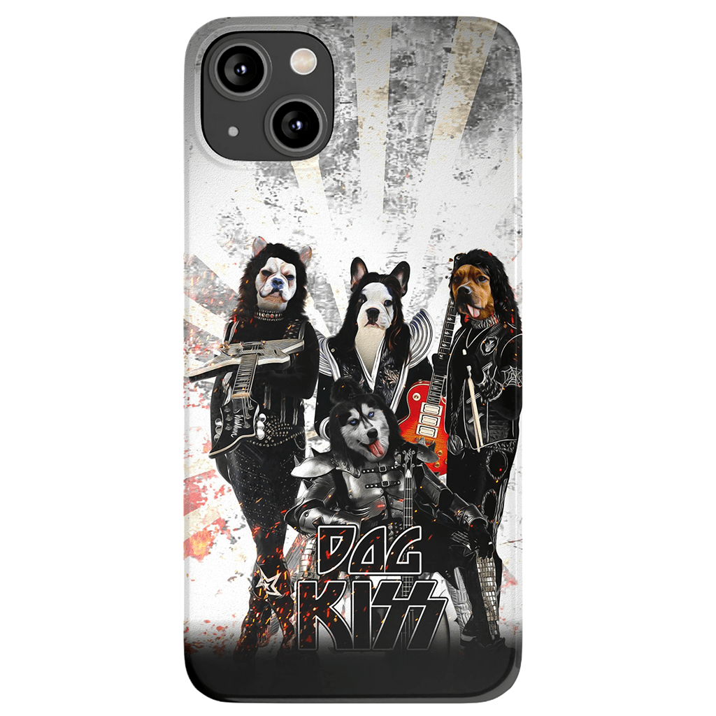 Funda personalizada para teléfono con 4 mascotas &#39;Kiss Doggos&#39;