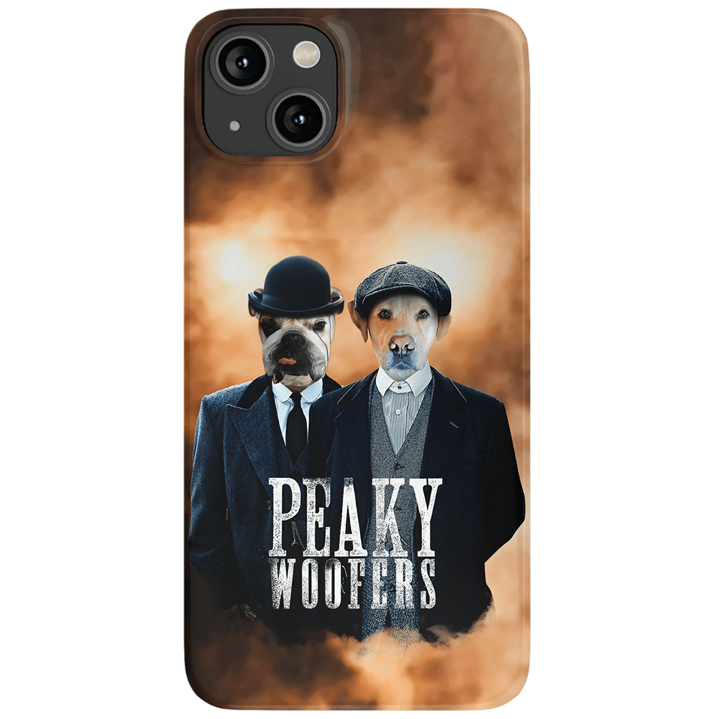 Funda personalizada para teléfono con 2 mascotas &#39;Peaky Woofers&#39;