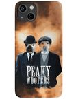 Funda personalizada para teléfono con 2 mascotas 'Peaky Woofers'