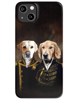 Funda personalizada para teléfono con 2 mascotas 'El Almirante y el Capitán'