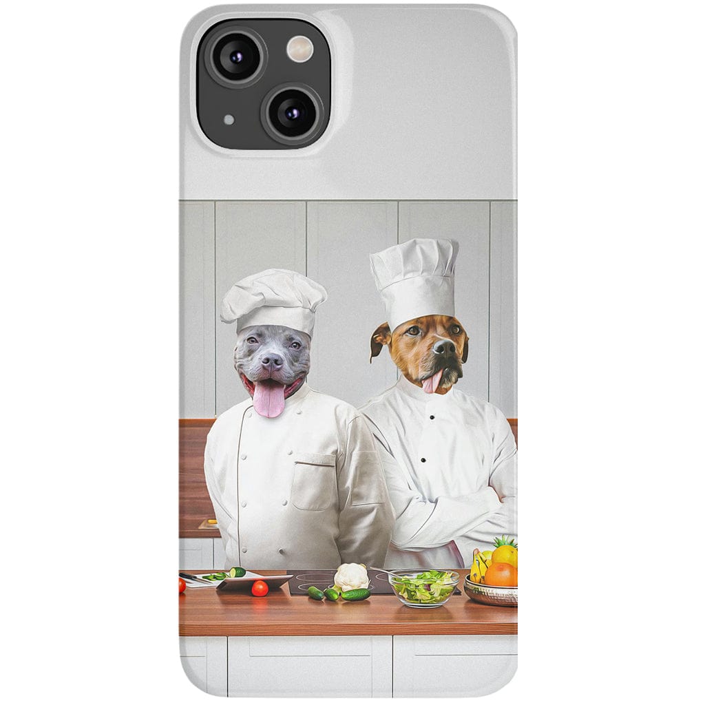 Funda personalizada para teléfono con 2 mascotas &#39;The Chefs&#39;