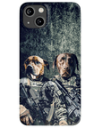 Funda personalizada para teléfono con 2 mascotas 'The Army Veterans'