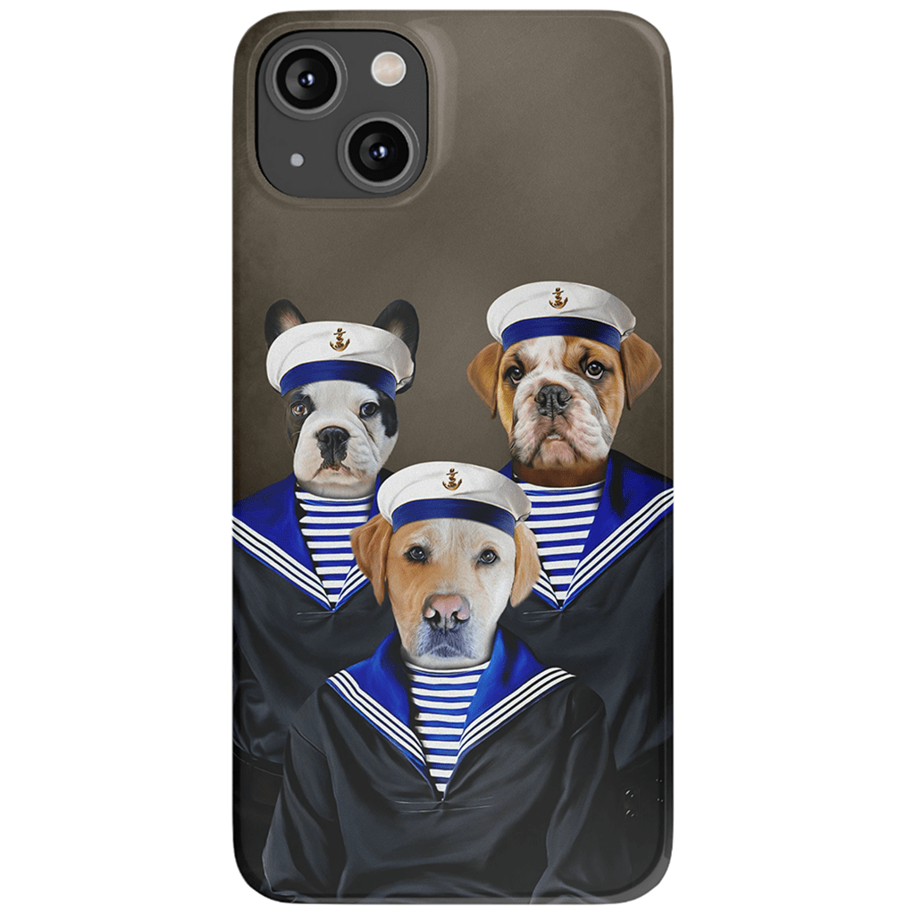 Funda personalizada para teléfono con 3 mascotas &#39;Los Marineros&#39;