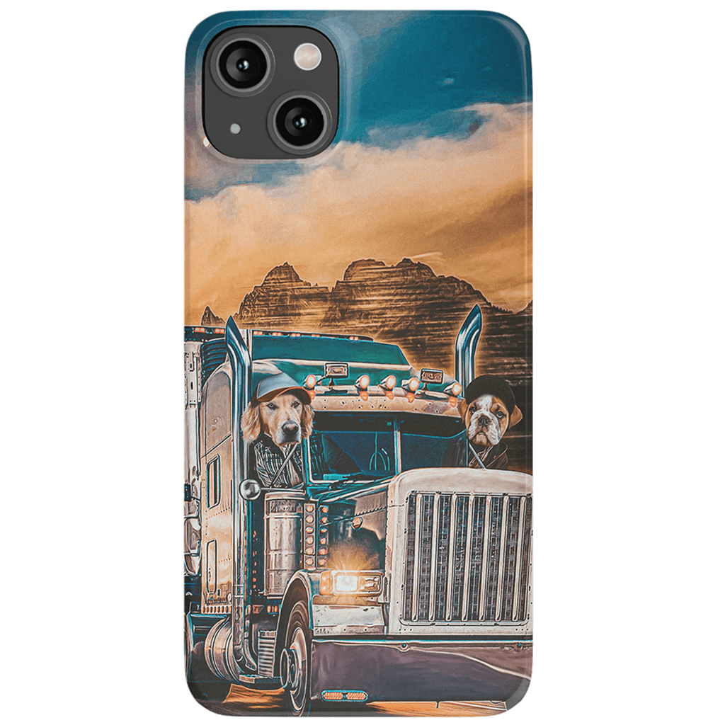 Funda personalizada para teléfono con 2 mascotas &#39;The Truckers&#39;