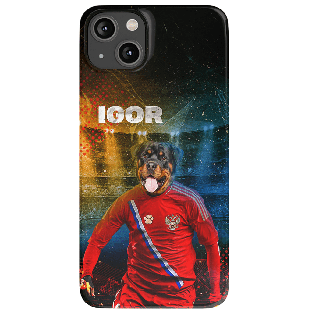 Funda para móvil personalizada &#39;Russia Doggos Soccer&#39;