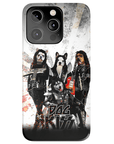 Funda personalizada para teléfono con 4 mascotas 'Kiss Doggos'