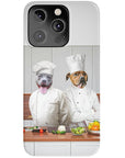 Funda personalizada para teléfono con 2 mascotas 'The Chefs'