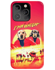 Funda personalizada para teléfono con 2 mascotas 'Paw Watch 1991'