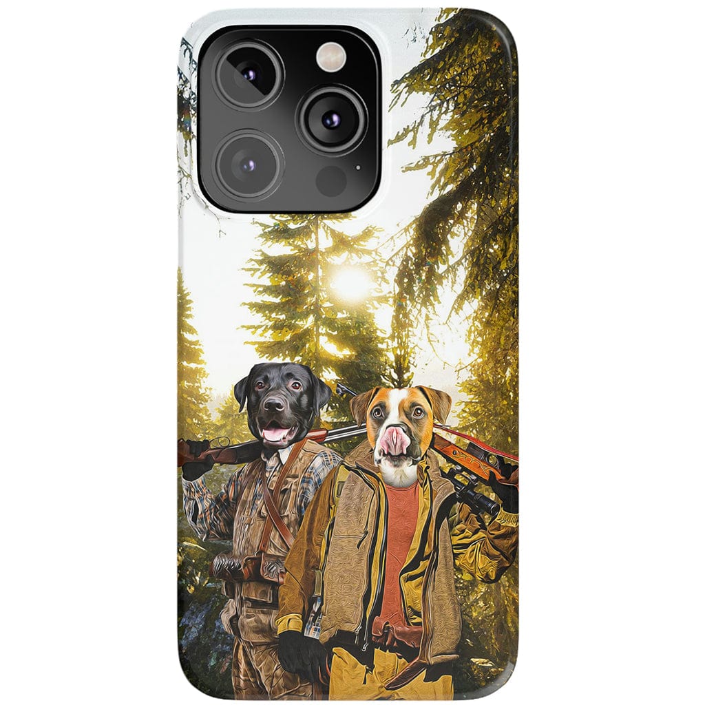 Funda personalizada para teléfono con 2 mascotas &#39;The Hunters&#39;