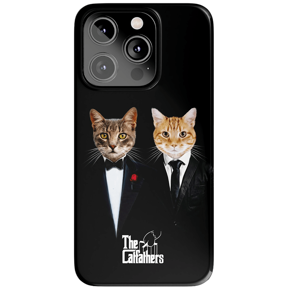 Funda personalizada para teléfono con 2 mascotas &#39;The Catfathers&#39;