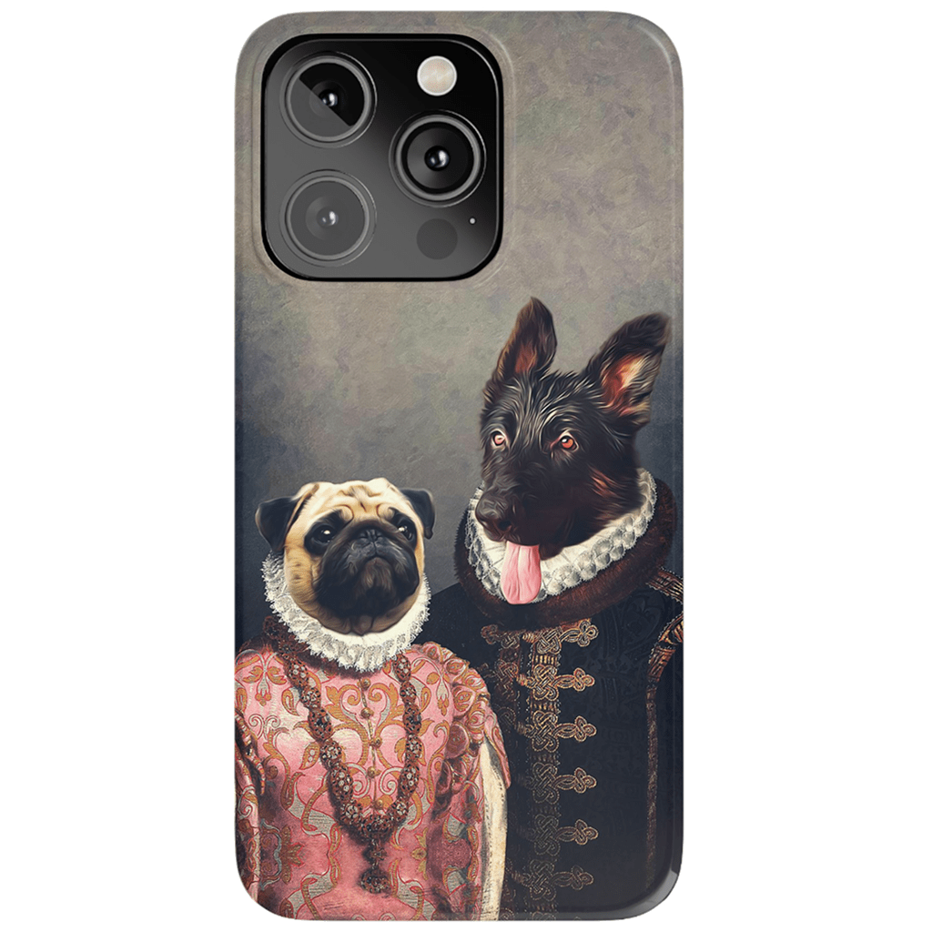 Funda personalizada para teléfono con 2 mascotas &#39;Duque y Archiduquesa&#39;