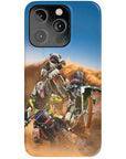 Funda personalizada para teléfono con 3 mascotas 'The Motocross Riders'