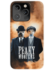 Funda personalizada para teléfono con 2 mascotas 'Peaky Woofers'