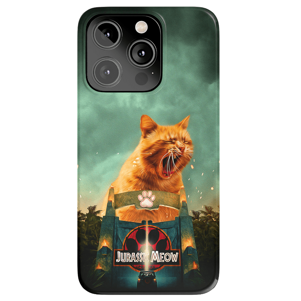 Funda para móvil personalizada &#39;Jurassic Meow&#39;