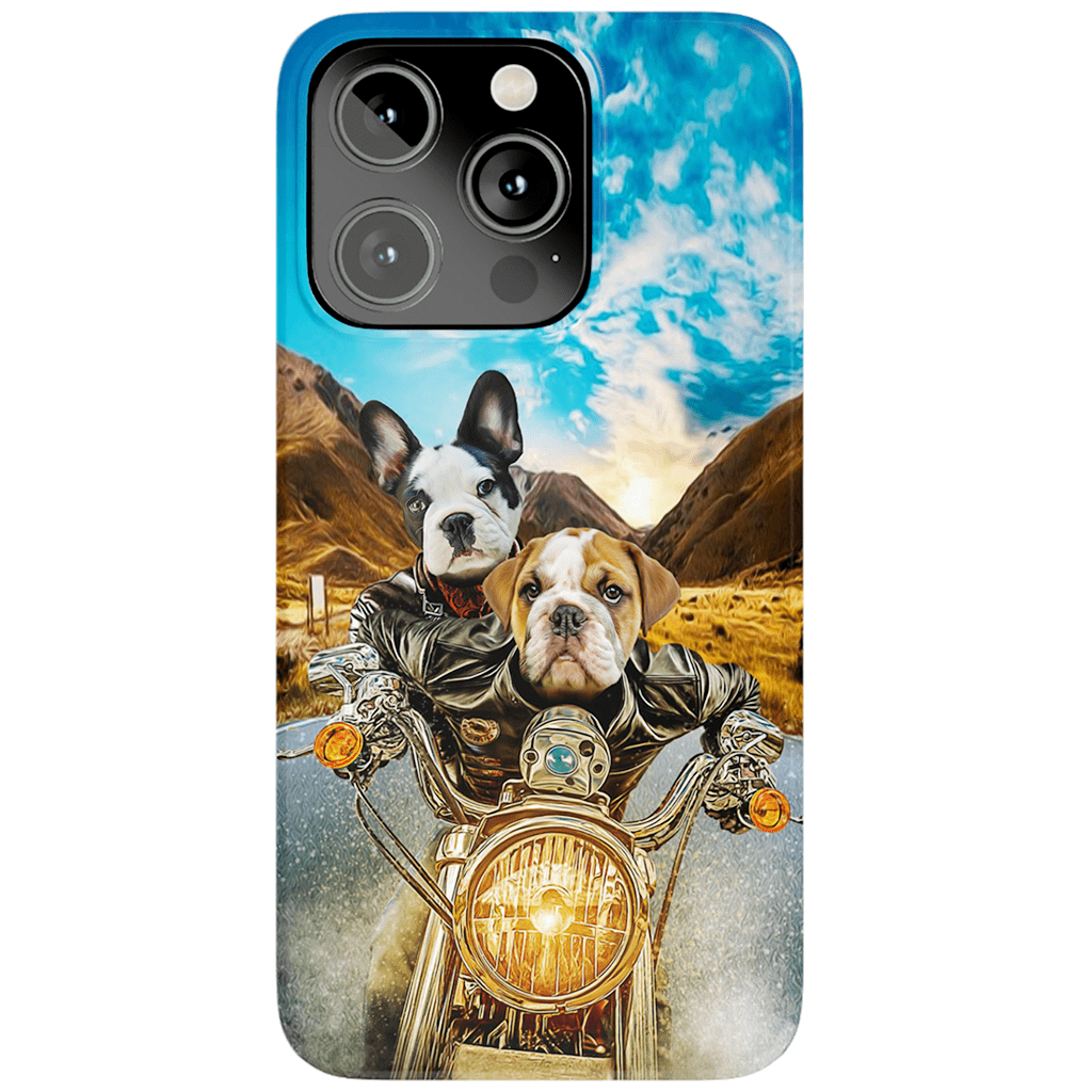 &#39;Harley Wooferson&#39; Funda para Móvil Personalizada con 2 Mascotas